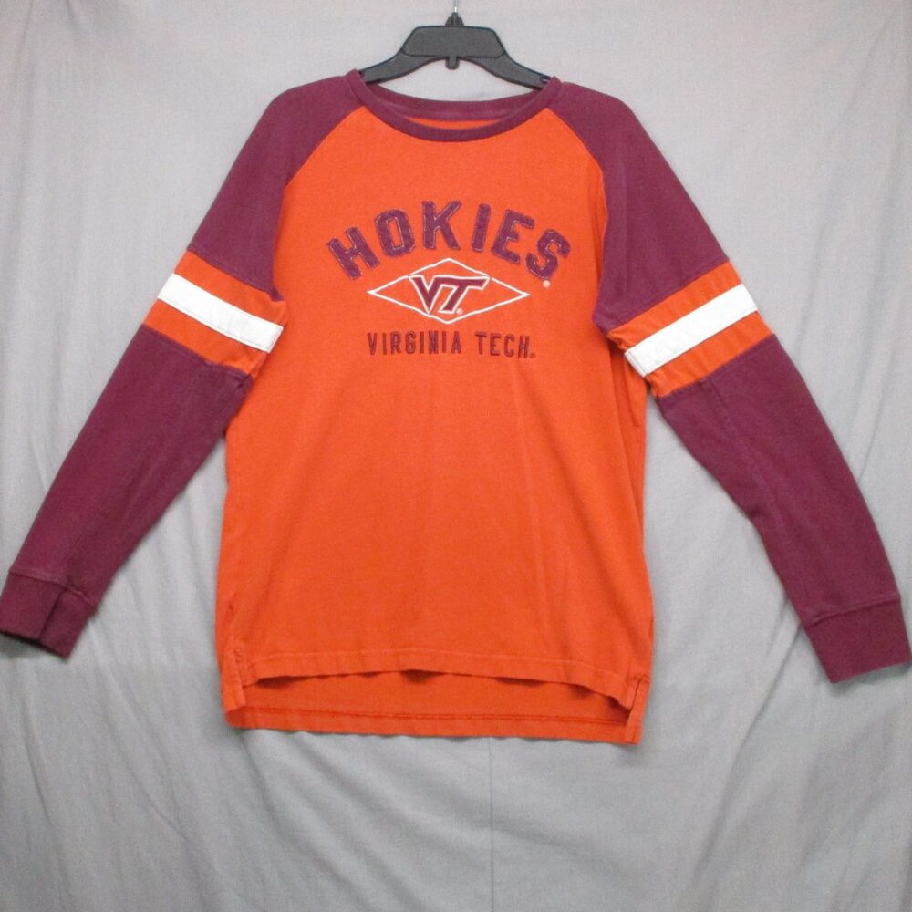 Knights Apparel VT Hokies Raglan Sleeve Embroidered Crew Neck Orange Men | M